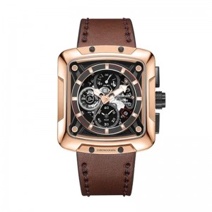 Alexandre Christie AC 3030 Rosegold Brown Leather Man GCLBRBA